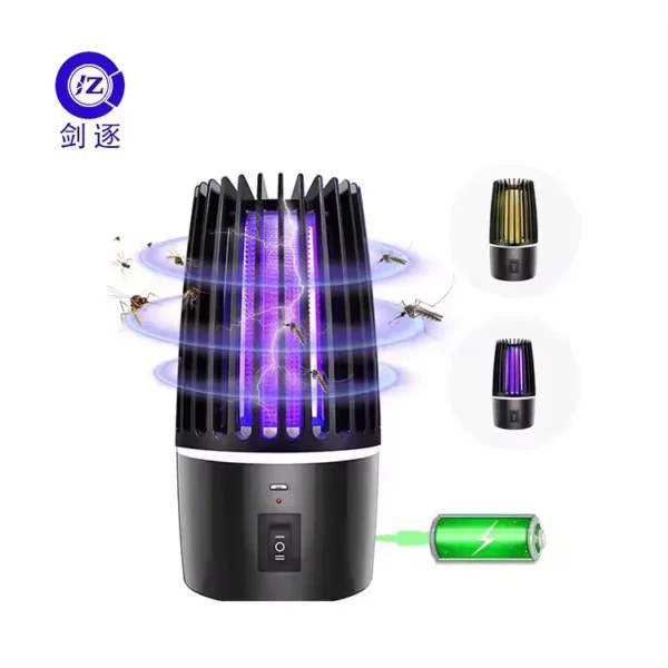 JZ Portable 2 in 1 USB Rechargeable Household Ultrasonic UV light Electric Shock LED Mosquito killer Lamp for Indoor - Image 2