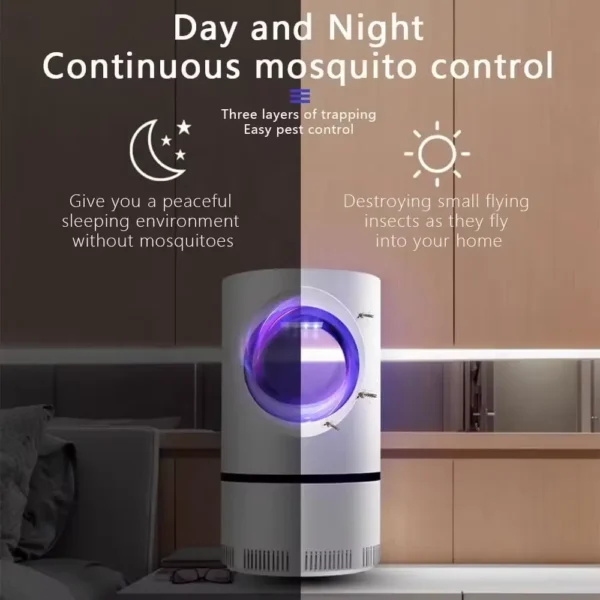 Smart Home USB Electric Mosquito Killer Trap Moth Fly Wasp Led Night Light Lamp Bug Insect Light Killing Pest Zapper Repeller - Image 4