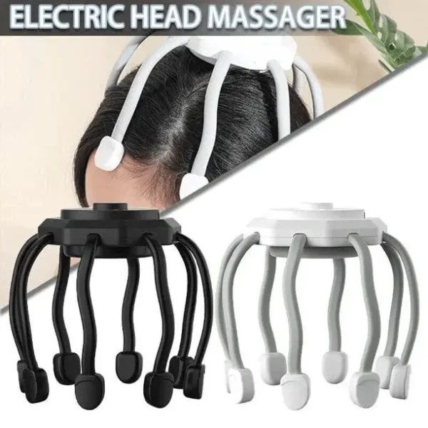 Rechargeable Octopus Head Massager and Scalp Massager Therapy Device - Image 3