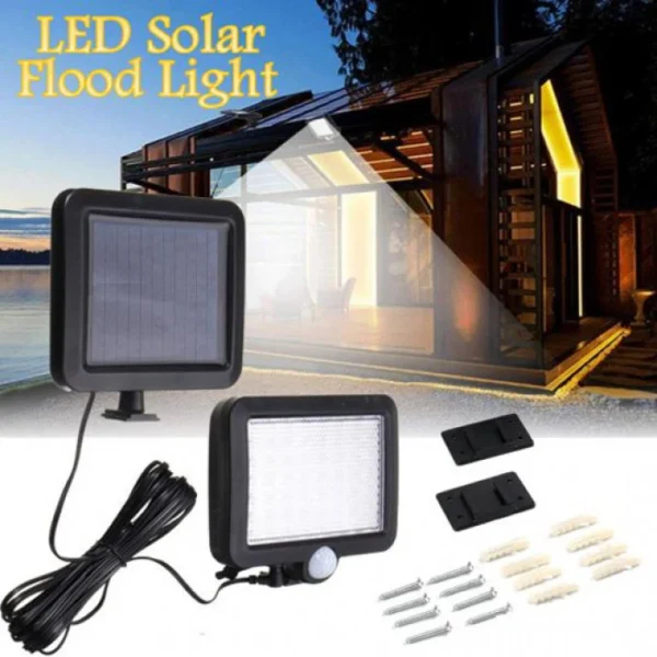 56LEDs Indoor Outdoor Solar Power Sensor Light & Wall Lamp - Image 2