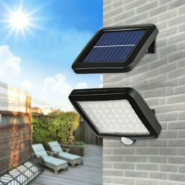 56LEDs Indoor Outdoor Solar Power Sensor Light & Wall Lamp - Image 3